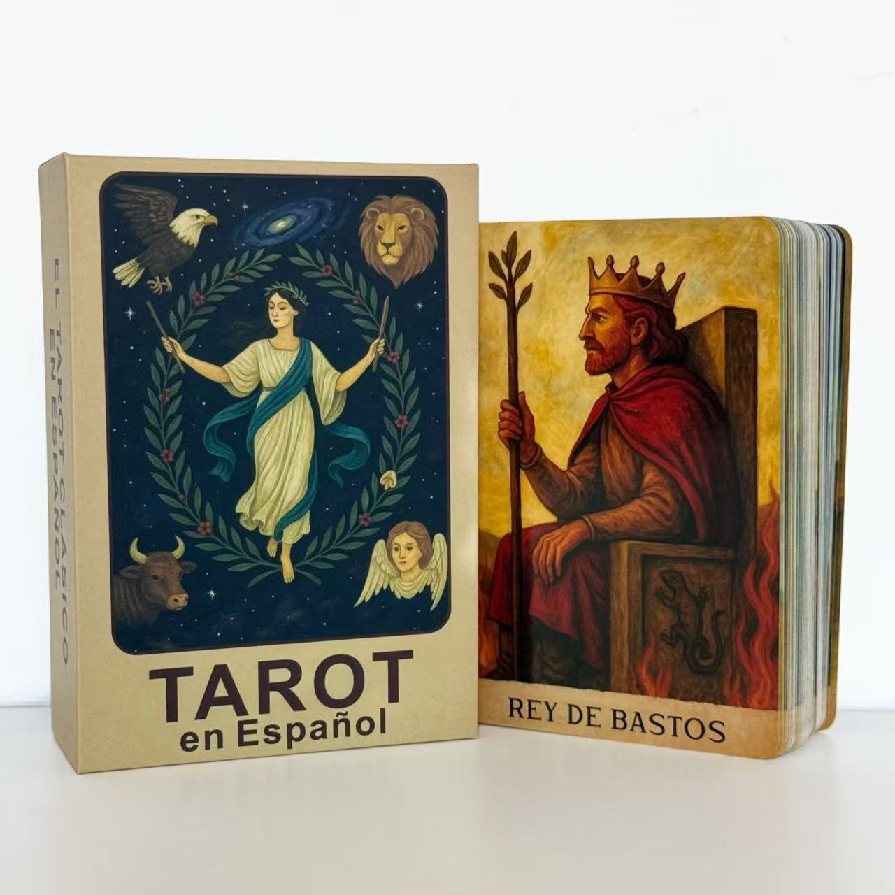Tarot Deck With Guidebook - Spanisches Tarot-Deck, klassische Tarotkarten mit PDF-Anleitung,