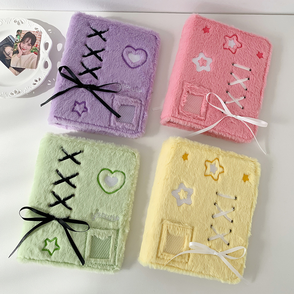 Kpop Photo Card Binder 3 Inch - Hisocute Original A5 Ballet Style Plüsch-Kpop-Fotokartenbinder