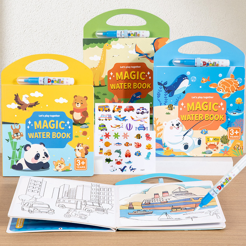 Reusable Water Magic Coloring Book - Magisches Buch Wasser Zeichnung Montessori Spielzeug