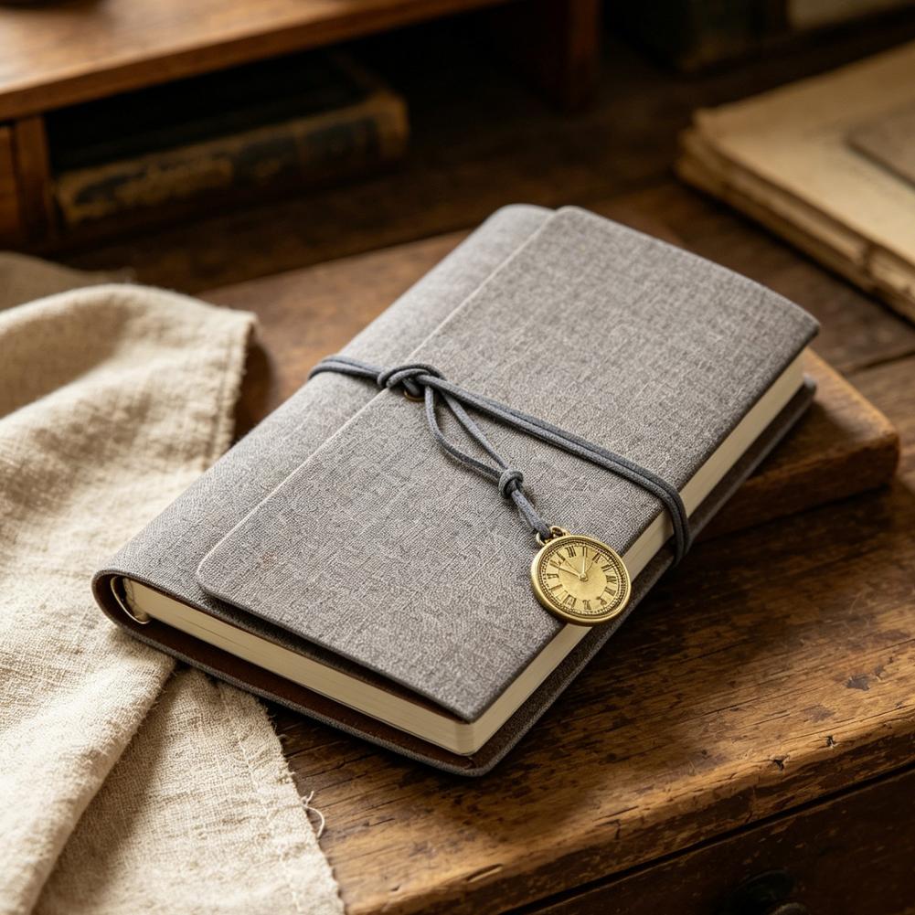 Vintage Leather Journal Notebook - Vintage-Notizbuch aus Kunstleder, 6-Ring-Notizbuch mit losen